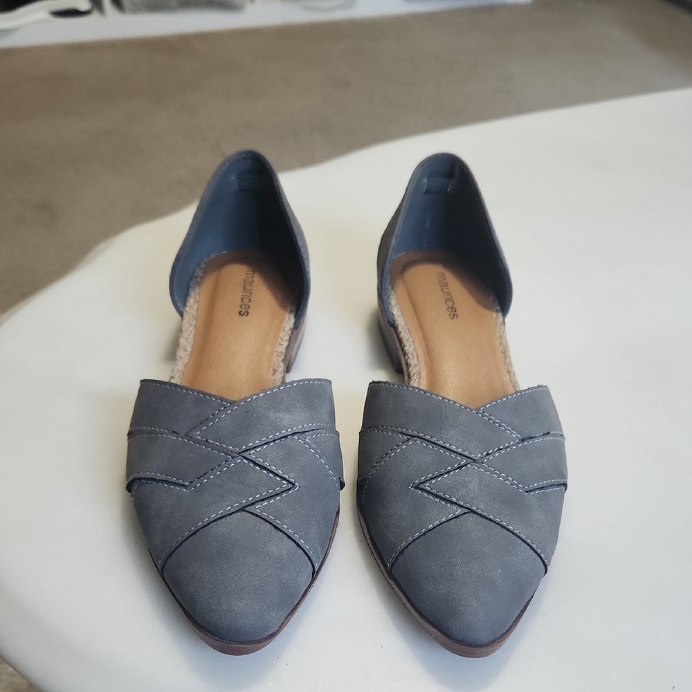 Maurices Gray Women's Flats with Crisscross Design